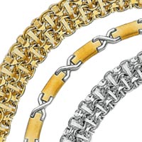 14k Italian Fancy Hollow Necklaces