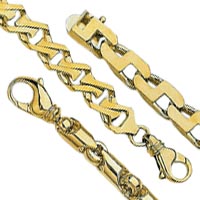 14k Fancy Hand Made Link Bracelets